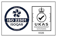 ISOQAR UKAS ISO 22301 Joint Logo image block 